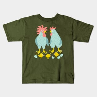 FAMILY FARM Cute Chicken Love Togetherness with Baby Chicks - UnBlink Studio by Jackie Tahara Kids T-Shirt